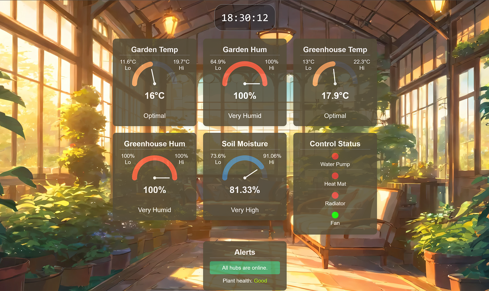 Greenhouse Dashboard Preview